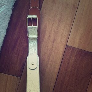 Gold leather belt